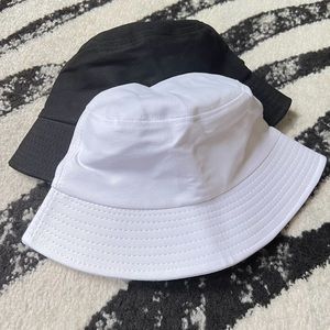 NEW Bucket Hats, 2 pack, black and white, unisex, cotton